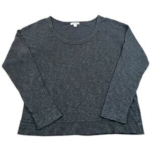 Standard James Perse French Terry Sweatshirt Women 4 XL Charcoal Gray Boxy